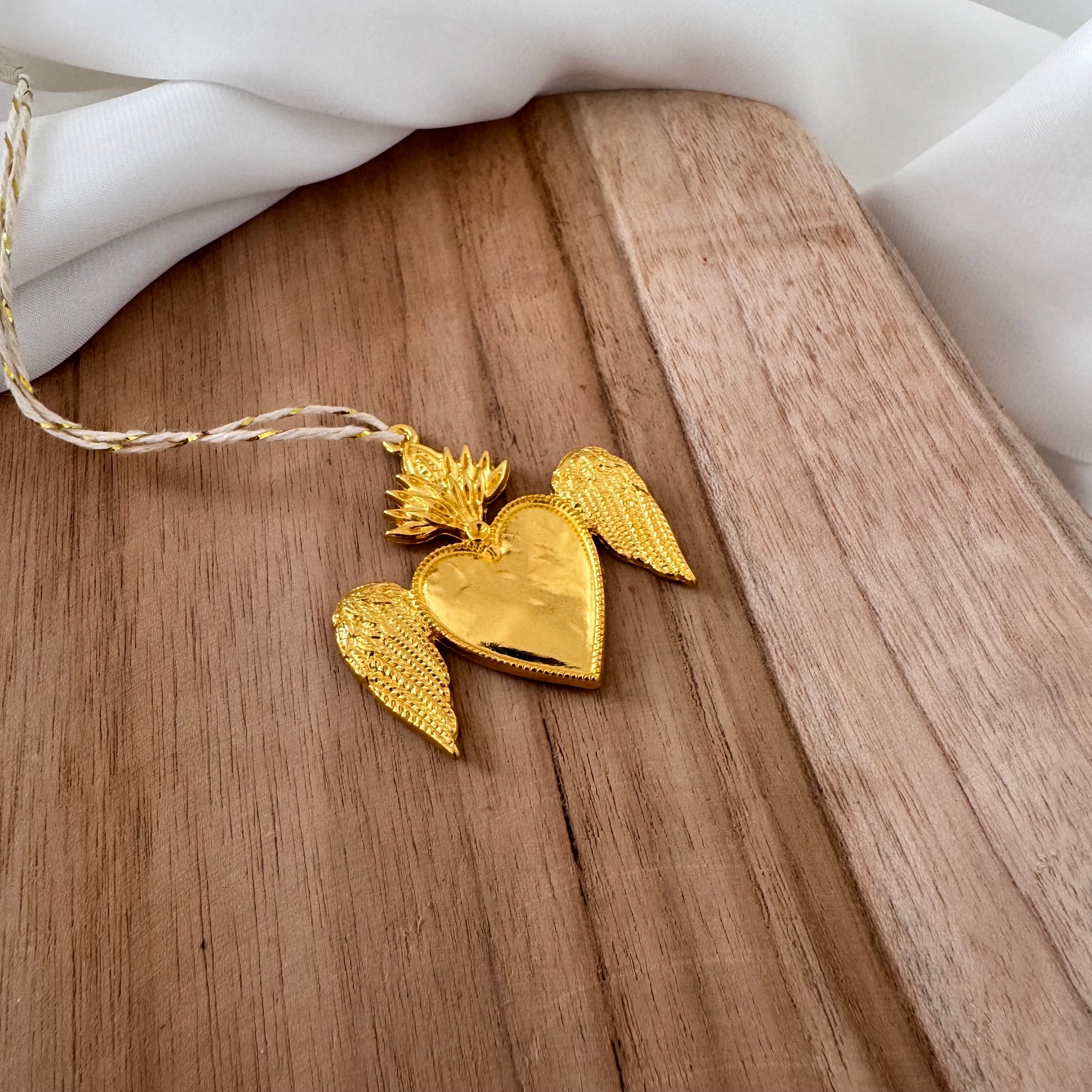 Grigri Ex-Voto doré à accrocher, décoration spirituelle mystique 