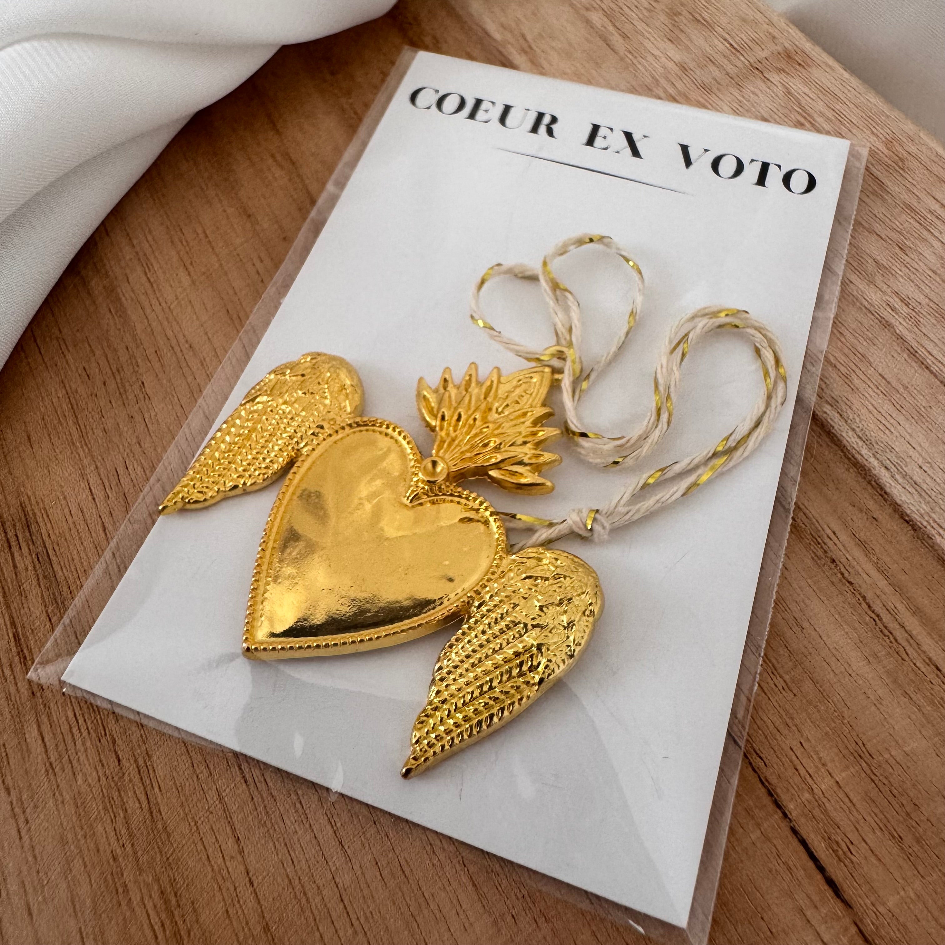 Grigri Ex-Voto doré à accrocher, décoration spirituelle mystique 