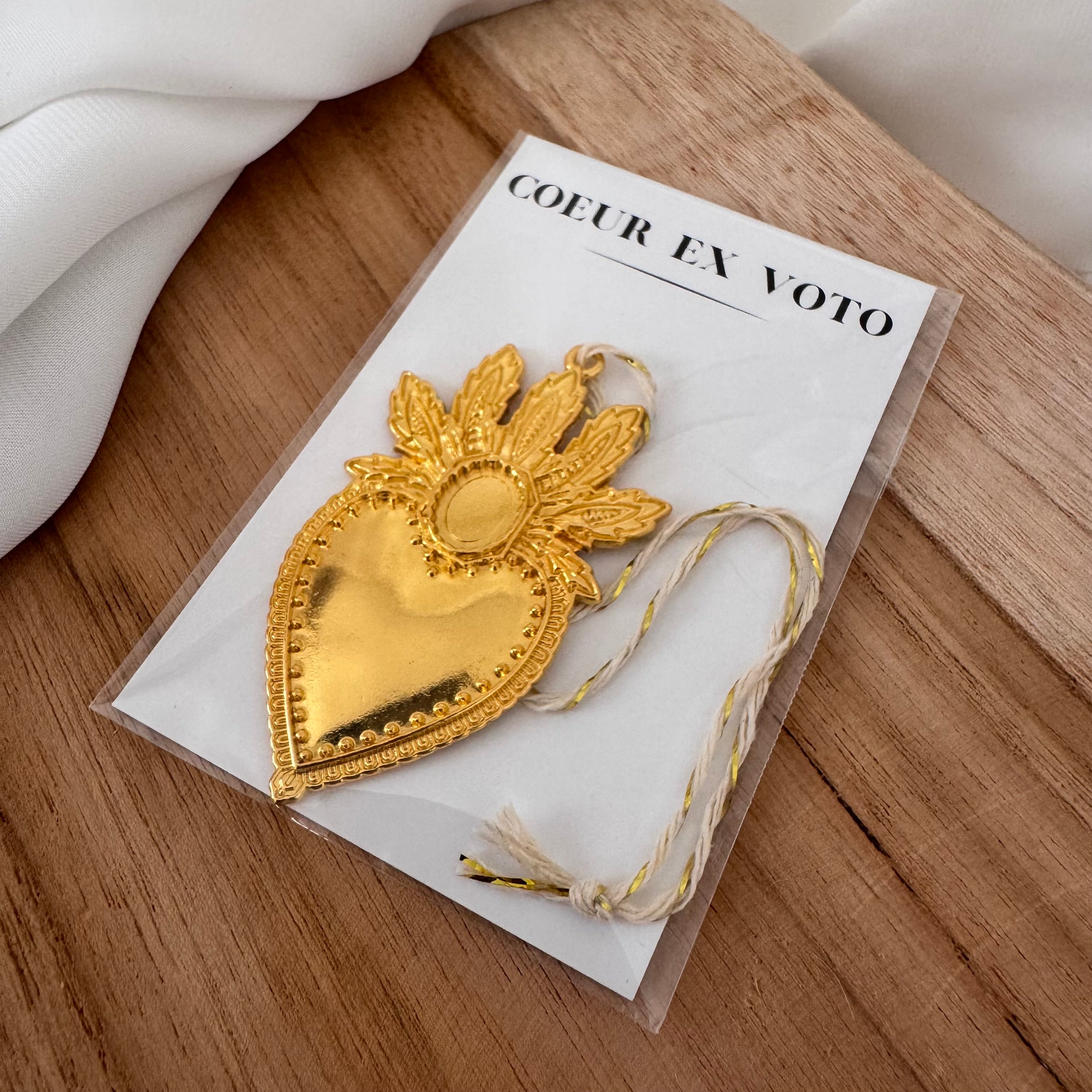 Grigri Ex-Voto doré à accrocher, décoration spirituelle mystique 