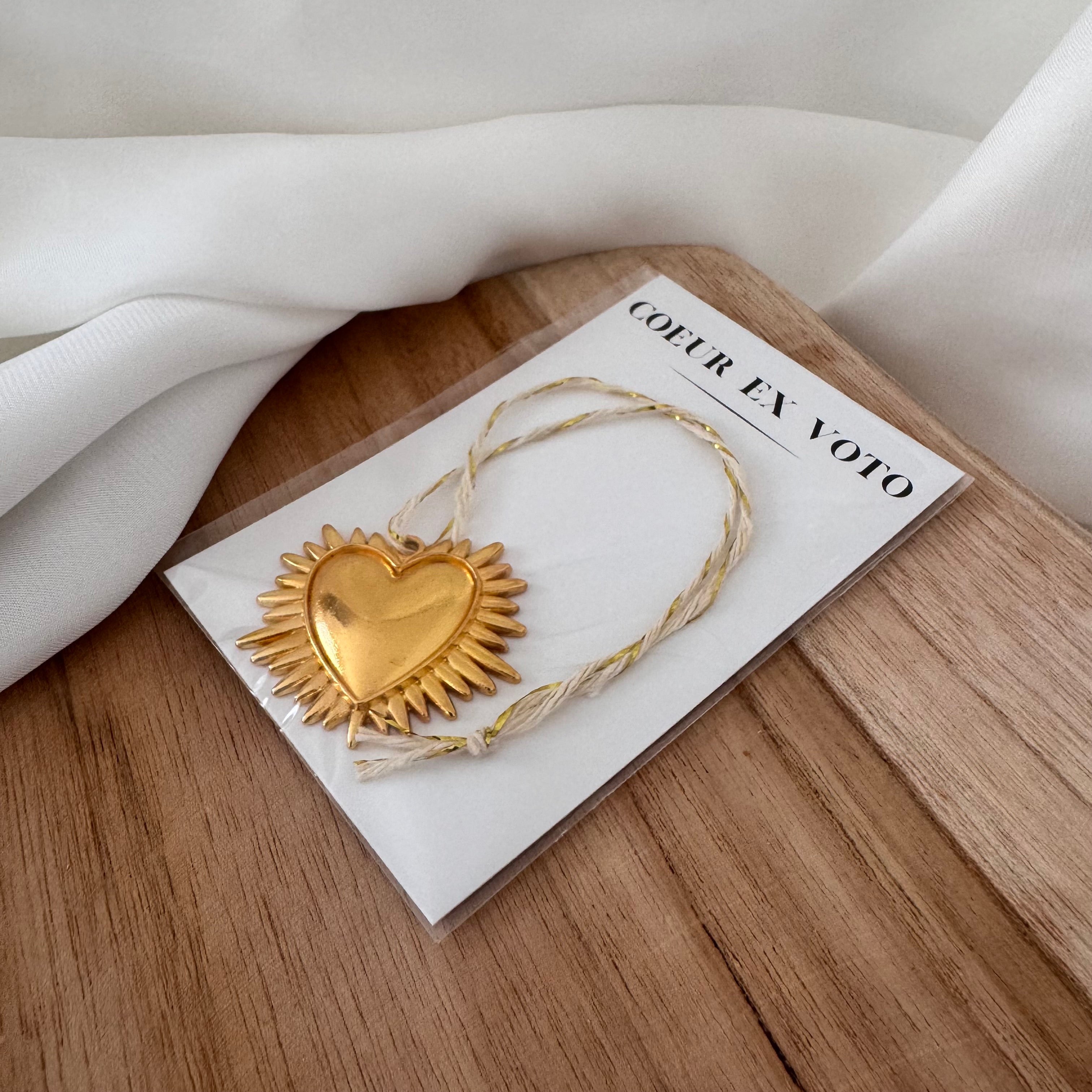 Grigri Ex-Voto doré à accrocher, décoration spirituelle mystique 