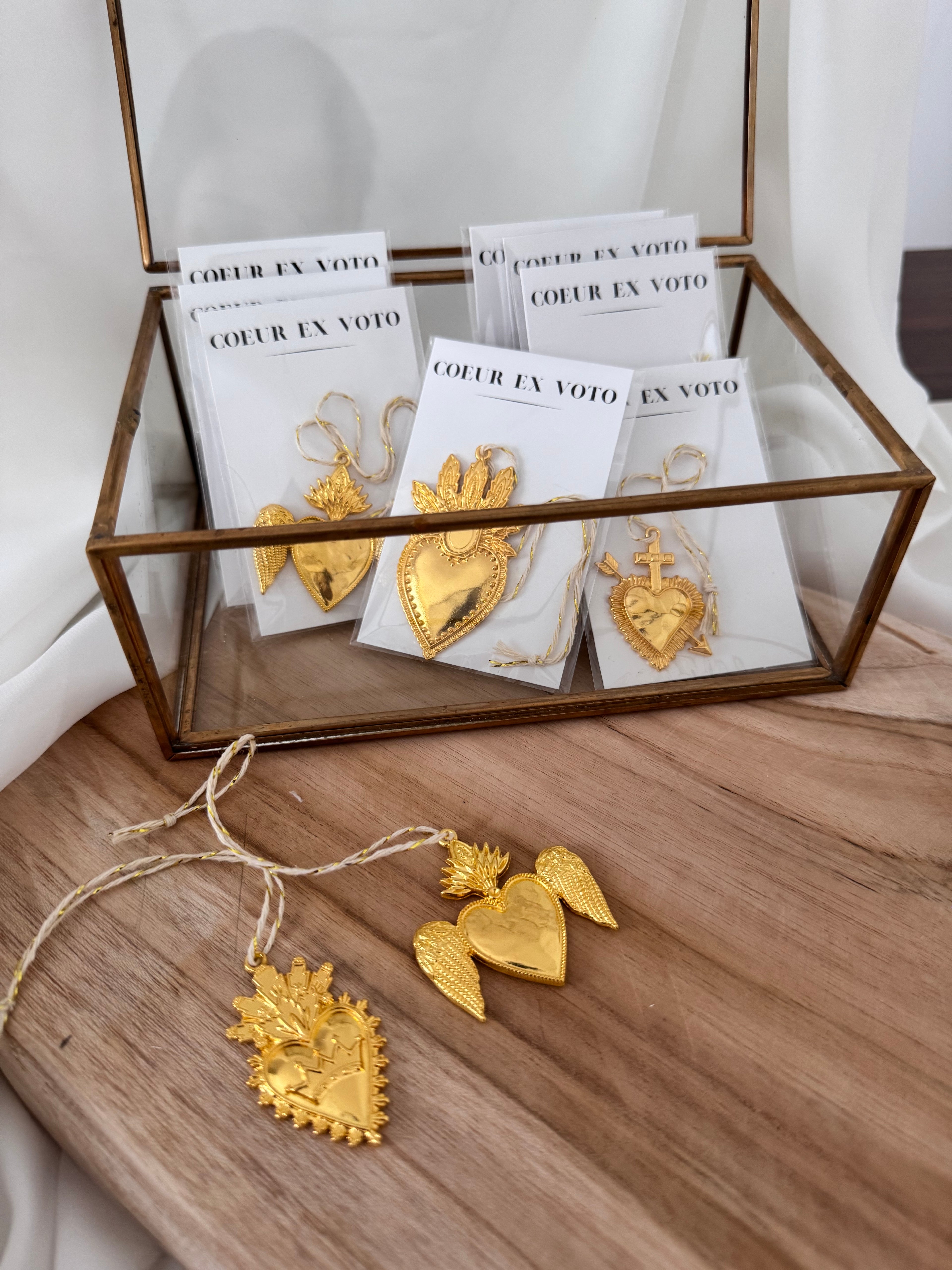 Grigri Ex-Voto doré à accrocher, décoration spirituelle mystique 