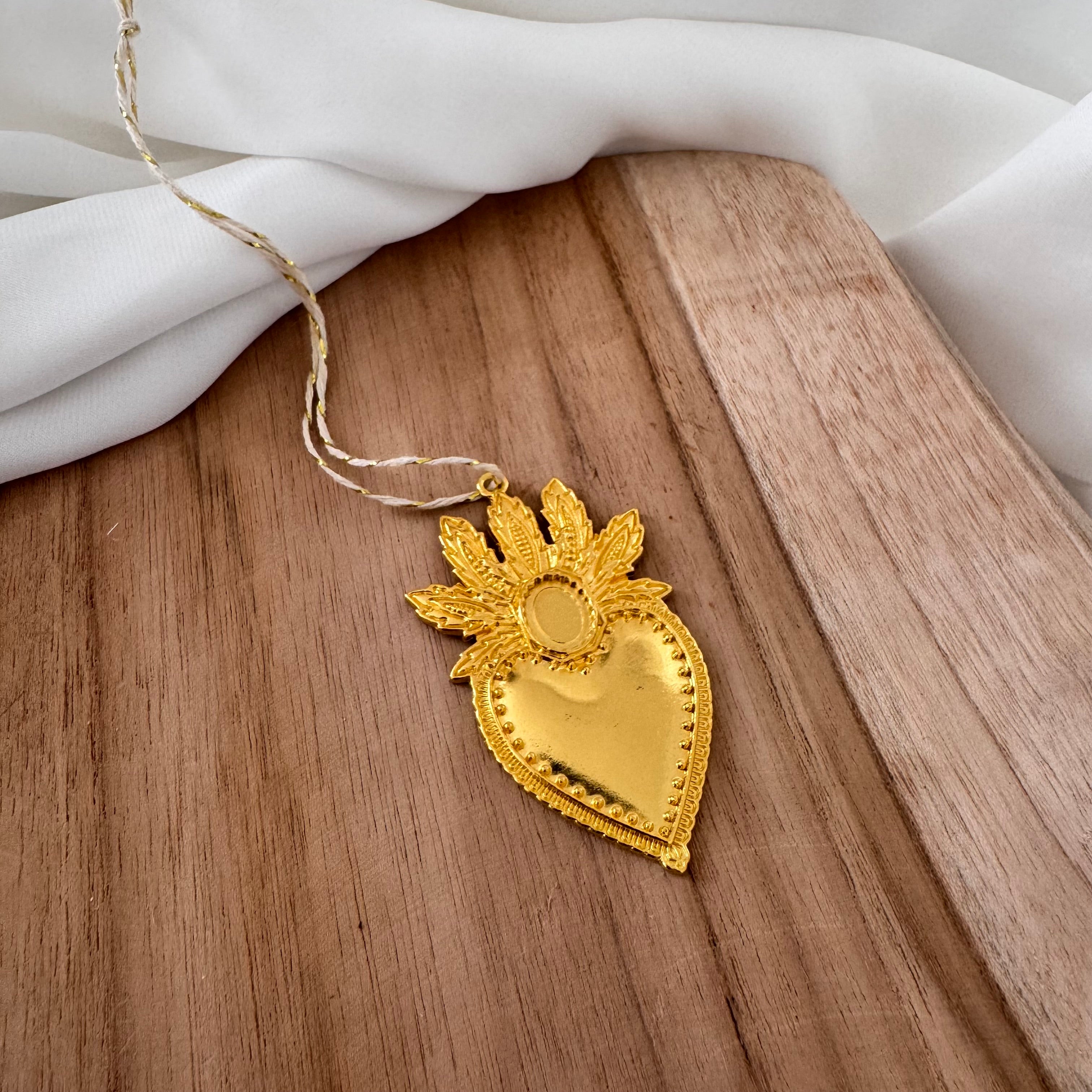 Grigri Ex-Voto doré à accrocher, décoration spirituelle mystique 