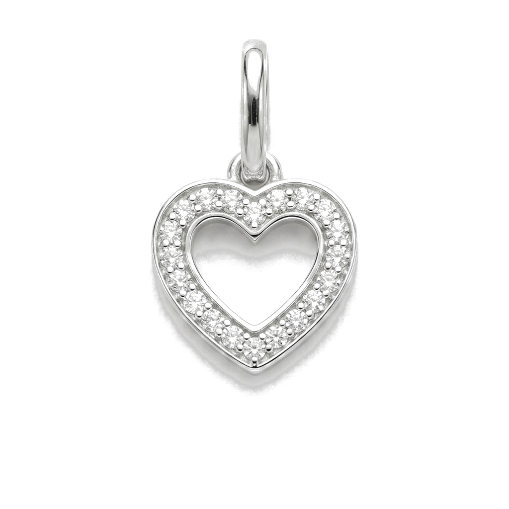 Charm's coeur argenté